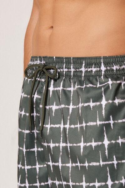 Green Printed Swimming Shorts, , large image number 3