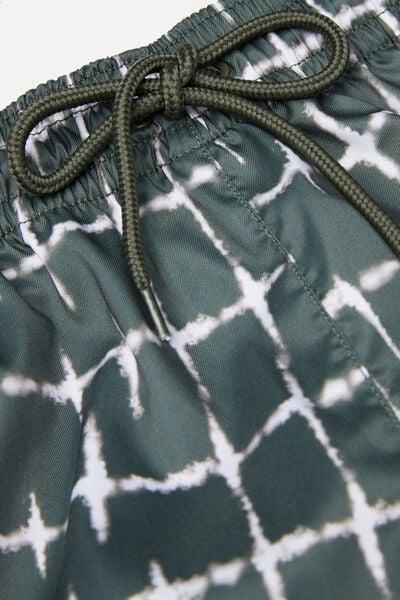 Green Printed Swimming Shorts, 5701_516Y, large image number 5