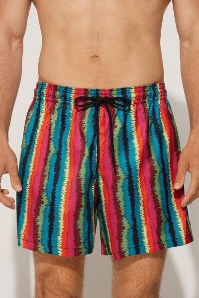 Multicolour Printed Swimming Shorts, , large image number 0
