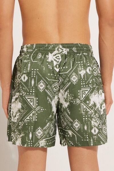 Green Printed Swimming Shorts, , large image number 2