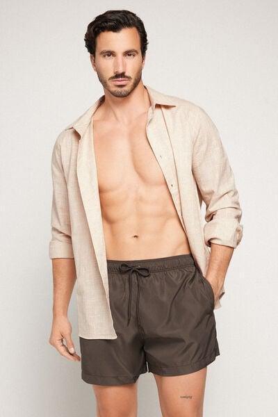 Brown Basic Recycled Swimming Shorts, 5701_368Z, large image number 0
