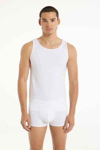 White Wide Shoulder Vest, , medium