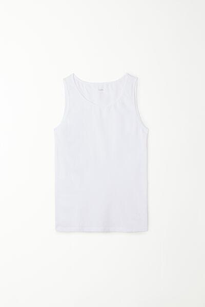 White Wide Shoulder Vest, , large image number 4