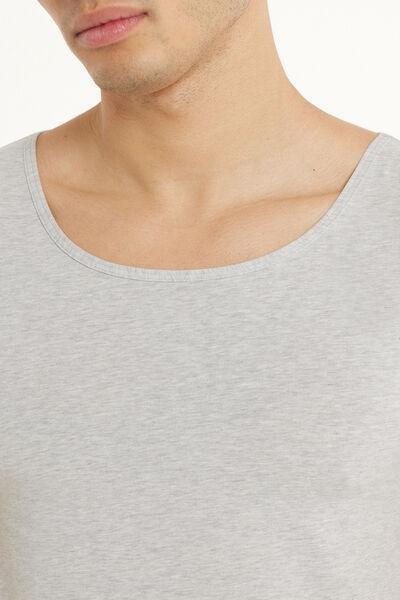 Grey Stretch Round Neck Vest, , large image number 3