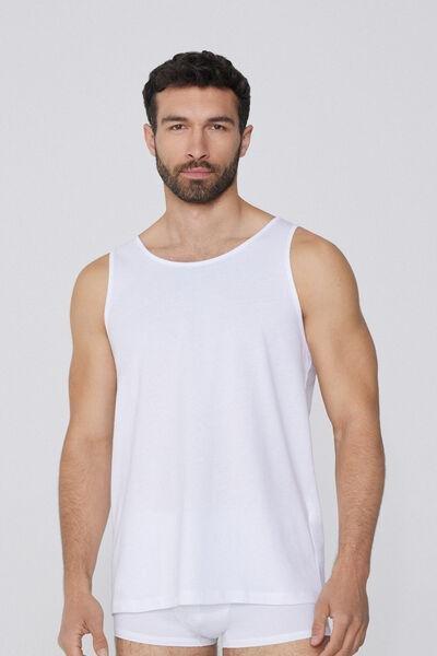 White Round Neck Camisole, , large image number 0