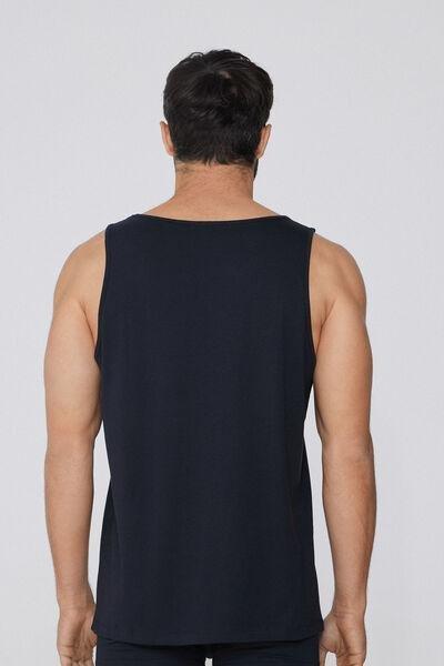 Navy Round Necked Camisole, , large image number 2