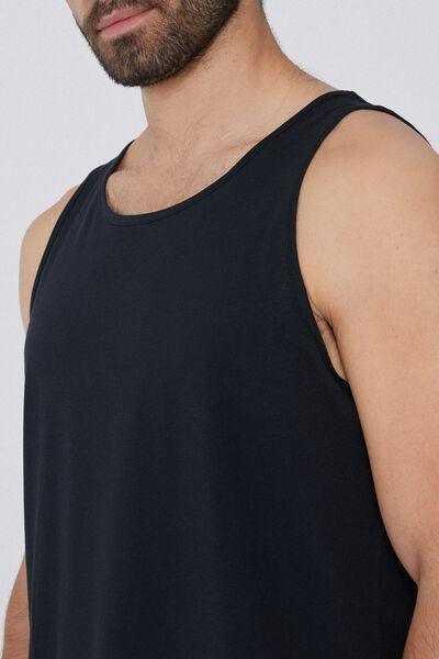 Navy Round Necked Camisole, , large image number 3