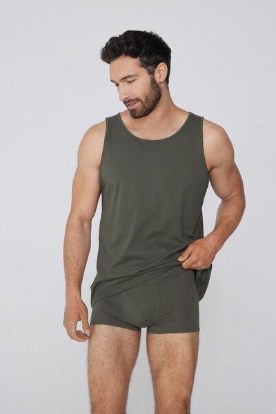Green Round Necked Camisole, , large image number 1