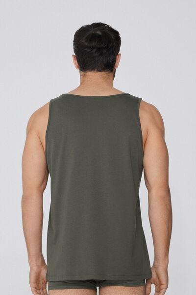 Green Round Necked Camisole, , large image number 2