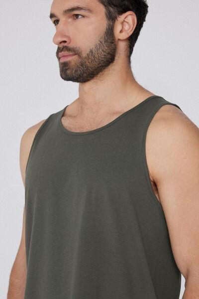 Green Round Necked Camisole, , large image number 3