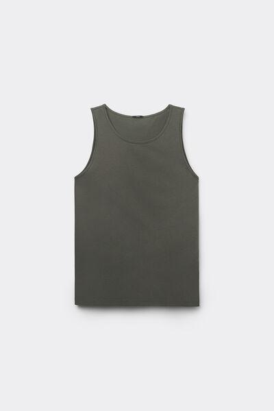Green Round Necked Camisole, , large image number 4