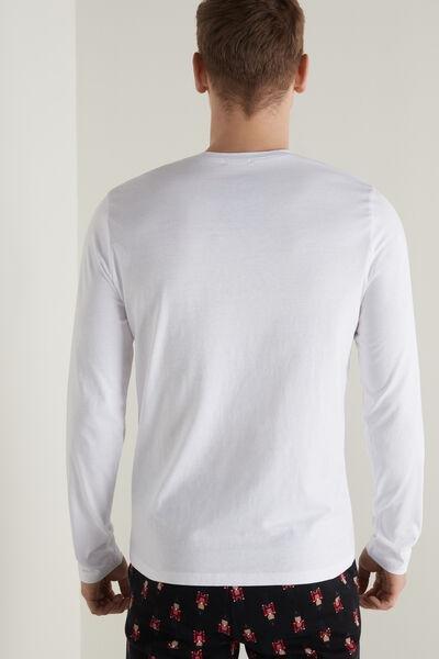 WHITE Long Sleeve Cotton Top, , large image number 2