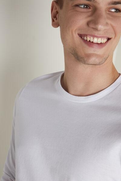 WHITE Long Sleeve Cotton Top, , large image number 3