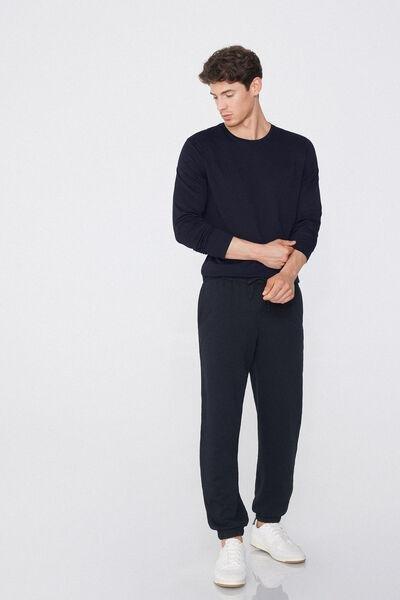 Blue Long Sleeve Top, Deep Blue, large image number 0