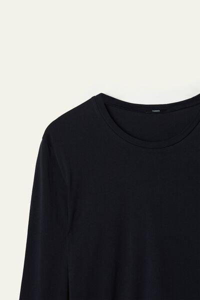 Blue Long Sleeve Top, Deep Blue, large image number 2