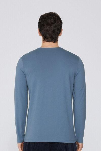 Blue Rounded Neck Top, 5701_338Y, large image number 1