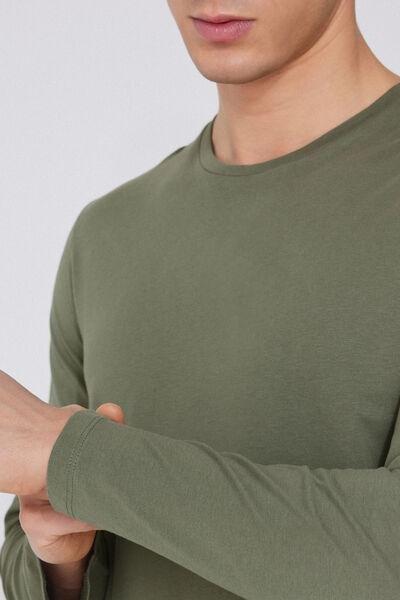 Green Rounded Neck Top, 5701_362Y, large image number 2