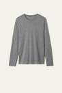 Tezenis - Charcoal Grey Blend Long Sleeve Cotton Top