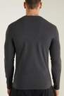 Tezenis - Grey Long-Sleeve Round-Neck Thermal Cotton Top