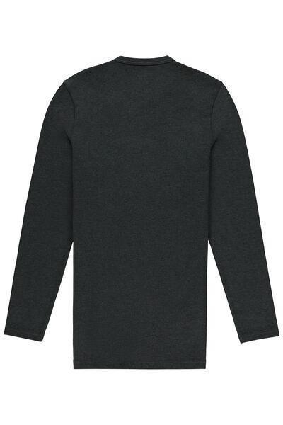 Grey Long-Sleeve Round-Neck Thermal Cotton Top, Men, , large image number 5