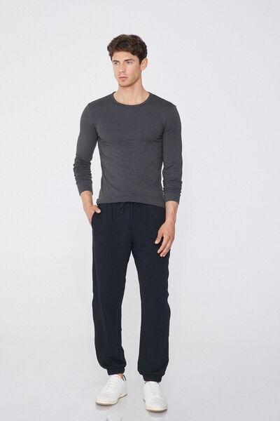 Grey Round-Neck Top, Grey Blend, large image number 7