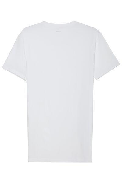 White Stretch Round-Neck T-Shirt, White, large image number 9