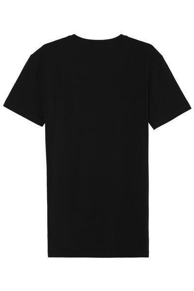Black Stretch Round-Neck T-Shirt, , large image number 7