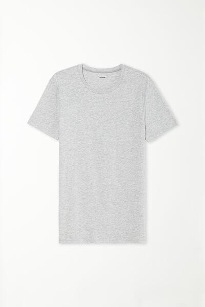 Grey Stretch Cotton T-Shirt, , large image number 4
