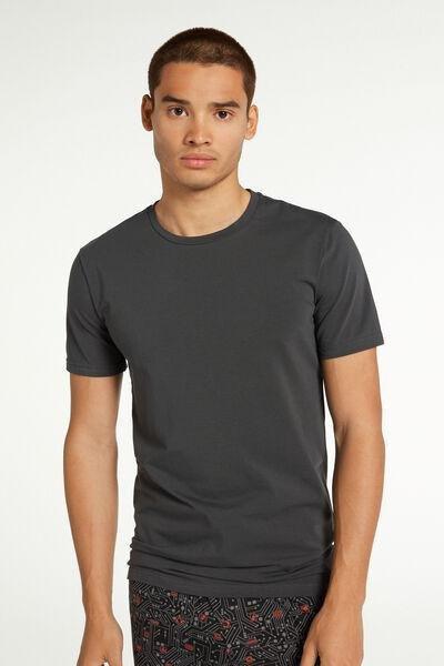 Grey Stretch Cotton T-Shirt, , large image number 0
