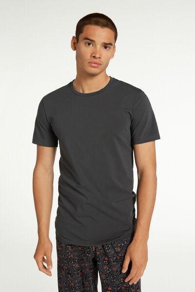 Grey Stretch Cotton T-Shirt, , large image number 1
