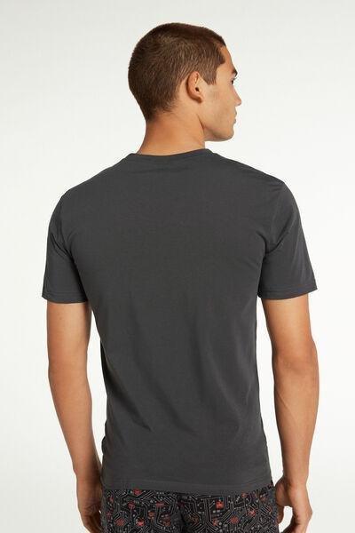 Grey Stretch Cotton T-Shirt, , large image number 2