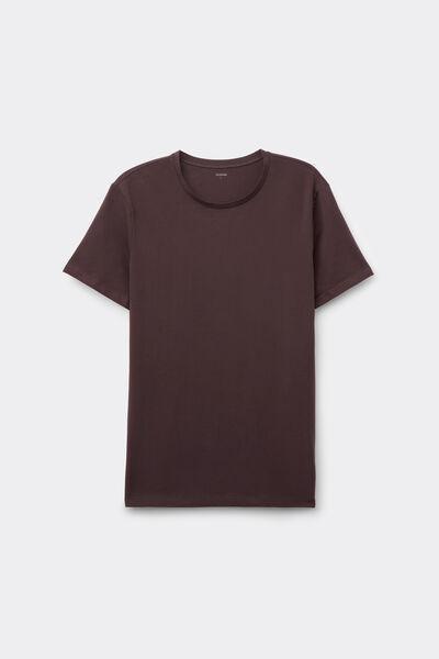 Brown Organic Stretch Cotton T-Shirt, 5701_544Z, large image number 2