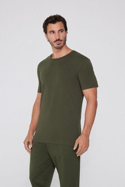 Green Organic Stretch Cotton T-Shirt, , large image number 0