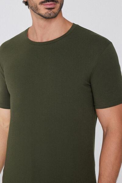 Green Organic Stretch Cotton T-Shirt, , large image number 1