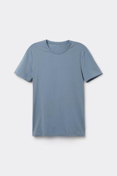 Grey Stretch Cotton T-Shirt, 5701_865W, large image number 4