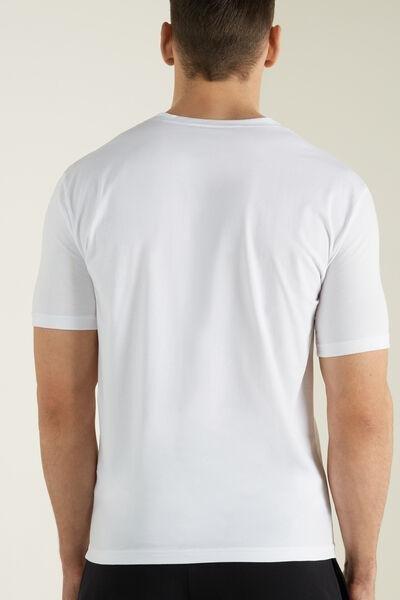 White V-Neck T-Shirt, , large image number 2