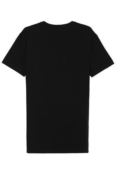Black V-Neck T-Shirt, , large image number 5
