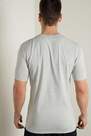 Tezenis - Grey V-Neck Stretch-Cotton T-Shirt
