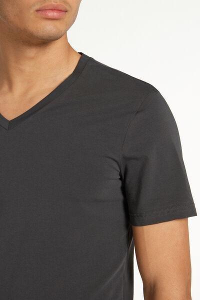 Grey V-Neck T-Shirt, , large image number 3