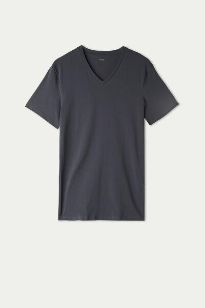 Grey V-Neck T-Shirt, , large image number 4