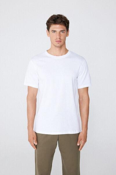 White Round Neck T-Shirt, , large image number 0