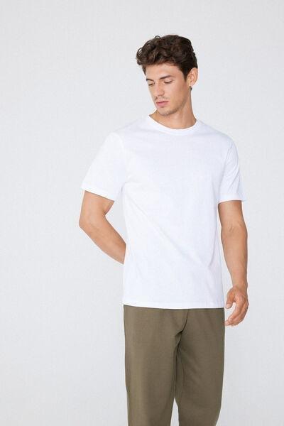 White Round Neck T-Shirt, , large image number 1