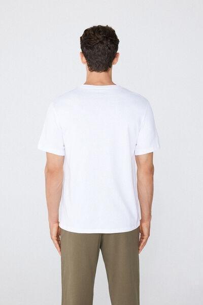 White Round Neck T-Shirt, , large image number 2