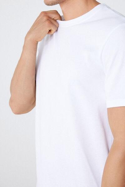 White Round Neck T-Shirt, , large image number 3