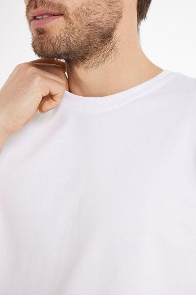 White Round Neck T-Shirt, White, large image number 3