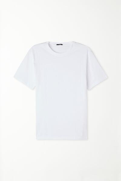 White Round Neck T-Shirt, White, large image number 4