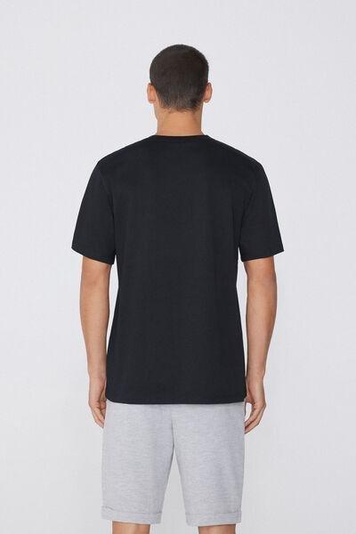Black Round Neck T-Shirt, , large image number 2