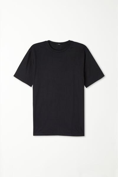 Black Round Neck T-Shirt, , large image number 4
