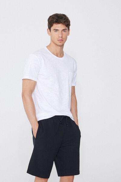 White Cotton T-Shirt With Pocket, Men, , large image number 1