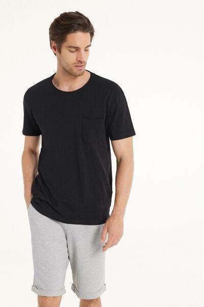 Tezenis - Black Cotton Pocket T-Shirt